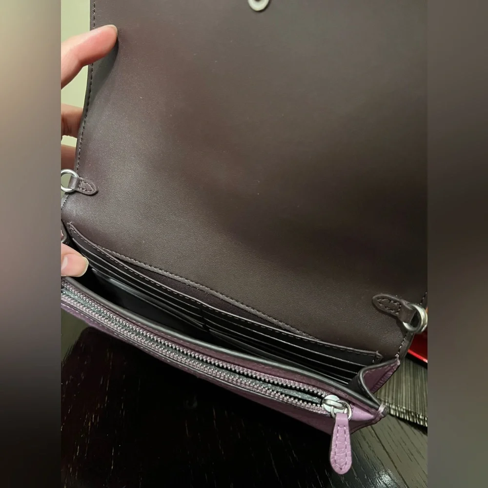 ❌SOLD❌New Coach Anna Foldover Clutch Crossbody Bag - Picture 8 of 9